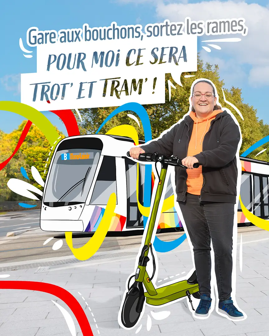 Gare aux bouchons, sortez les rames, pour Pauline ce sera trot' et tram