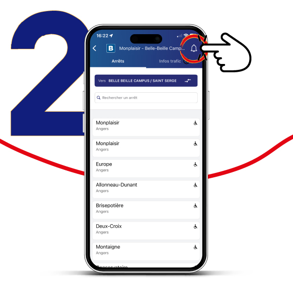 Etape 2 pour s'inscrire aux alertes