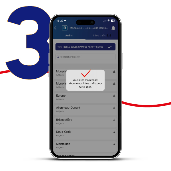 Etape 3 pour s'inscrire aux alertes