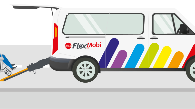 Illustration FlexMobi véhicule route