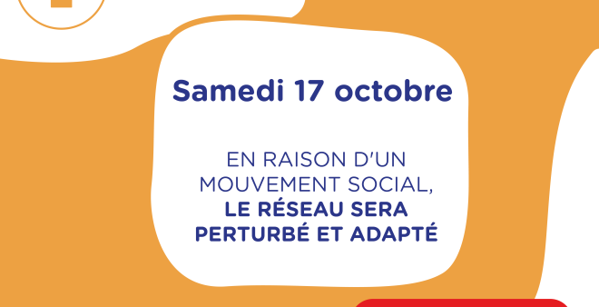 Samedi 17 octobre 2026 - réseau perturbé