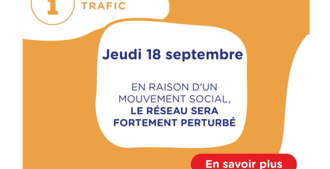 Réseau perturbé le 18 septembre 2025