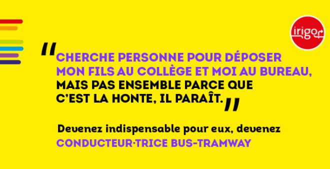 Cherche personne pour déposer mon fils au collège, moi au bureau mais pas ensemble parce que c'est la honte. Il parait.