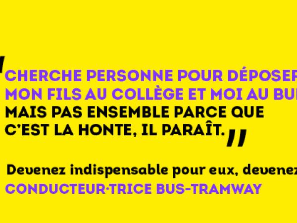 Cherche personne pour déposer mon fils au collège, moi au bureau mais pas ensemble parce que c'est la honte. Il parait.